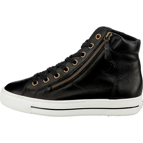 M.calf/w.kid Black/cognac Sneakers High - schwarz Paul Green M.calf/w.kid Black/cognac Sneakers High - Schwarz -Paul Green 15318058 03