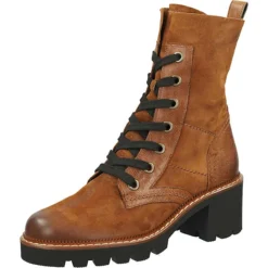 Paul Green Stiefelette Schnürstiefeletten - Cognac