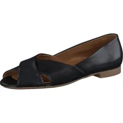 Paul Green Peeptoe-Ballerinas - Schwarz