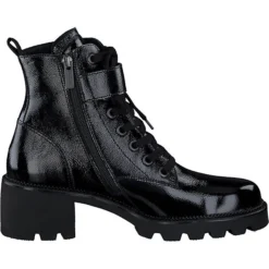 Paul Green Knautschlack Schwarz Schnürstiefeletten - Schwarz -Paul Green 20206115 04