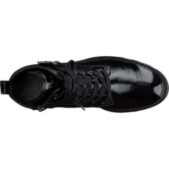 Paul Green Knautschlack Schwarz Schnürstiefeletten - Schwarz -Paul Green 20206115 06