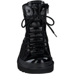 Paul Green Knautschlack Schwarz Schnürstiefeletten -Paul Green 20206430 03