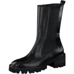 Paul Green Brush Calf Black Chelsea Boots - Schwarz
