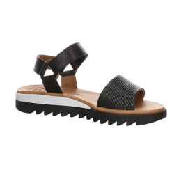 Paul Green Damen Riemchensandalen Sandale Fußbett Bequem Freizeit Glattleder Uni Riemchensandalen - Schwarz -Paul Green 20788146 07