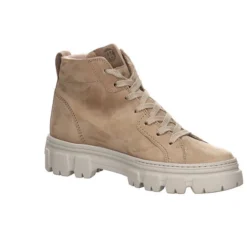 Paul Green Damen Stiefeletten Schuhe Schnürboots Elegant Freizeit Glattleder Uni Schnürstiefeletten - Hellbraun -Paul Green 21404165 07
