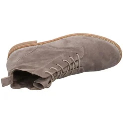 Paul Green Damen Stiefeletten Schuhe Schnürstiefelette Elegant Freizeit Veloursleder Uni Schnürstiefeletten - Stein -Paul Green 22756146 05