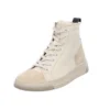 Paul Green Damen Sneaker Schuhe High-Top Sneaker Sport Halbschuhe Leder-/Textilkombination Uni Sneakers High - Beige