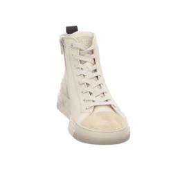 Paul Green Damen Sneaker Schuhe High-Top Sneaker Sport Halbschuhe Leder-/Textilkombination Uni Sneakers High - Beige -Paul Green 24166377 04