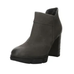 Paul Green Damen Stiefeletten Schuhe Stiefelette Elegant Freizeit Nubukleder Uni Plateau-Stiefeletten - Grau