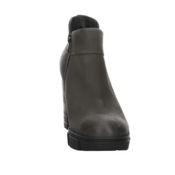 Paul Green Damen Stiefeletten Schuhe Stiefelette Elegant Freizeit Nubukleder Uni Plateau-Stiefeletten - Grau -Paul Green 27679768 03